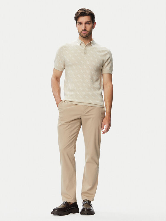 Guess Guess Tricou polo M6YR10 Z0915 Bej Regular Fit
