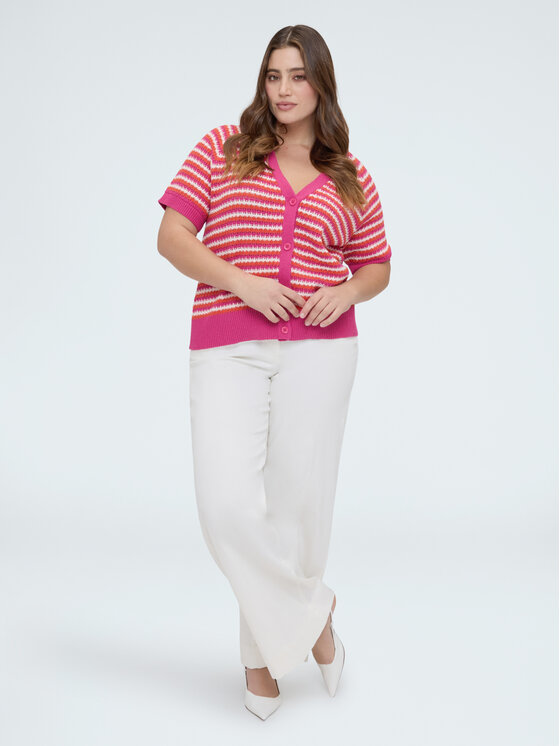 Fiorella Rubino Fiorella Rubino Kardigan M119L008393N0S9 Różowy Boxy Fit