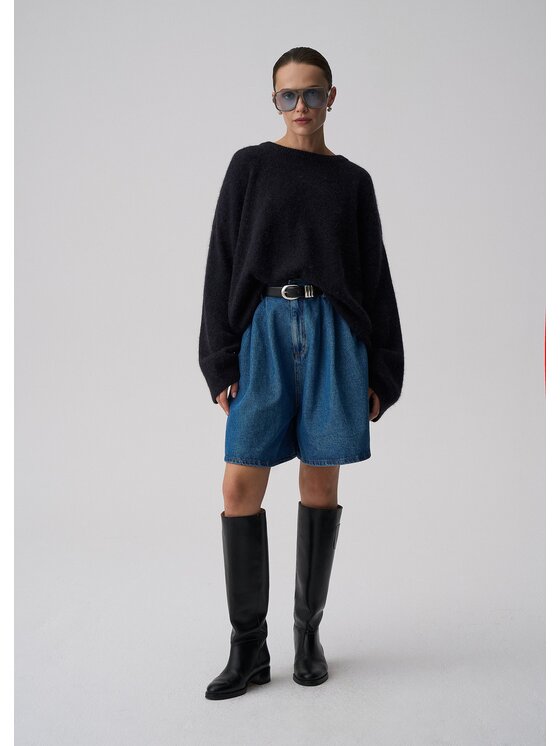 Le Collet Le Collet Sweter DIANA Czarny Oversize