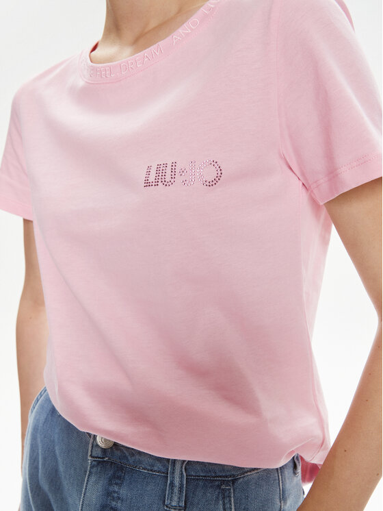 Liu Jo Liu Jo T-Shirt Moda M/C MA4395 J6308 Różowy Regular Fit