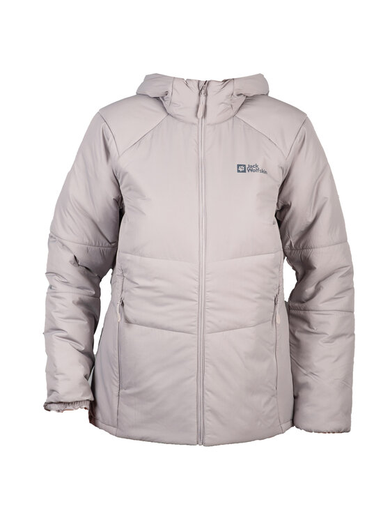 Jack Wolfskin Jack Wolfskin Kurtka przejściowa Bergland INS Hoody W Szary Regular Fit