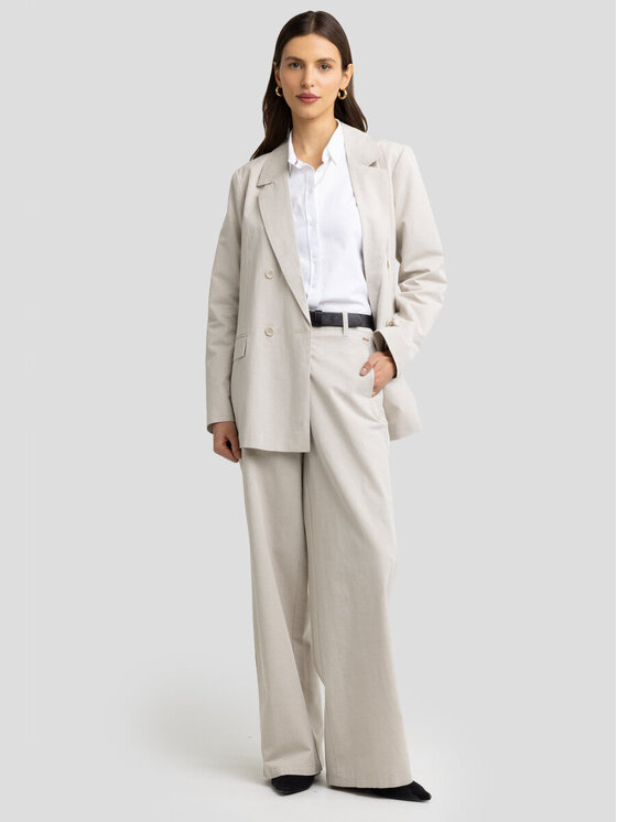 BIG STAR BIG STAR Marynarka MARYLIA_800_130 Beżowy Basic Fit