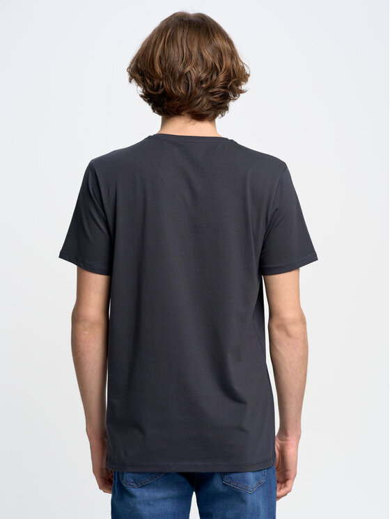 BIG STAR BIG STAR T-Shirt classicov_404 Granatowy Basic Fit