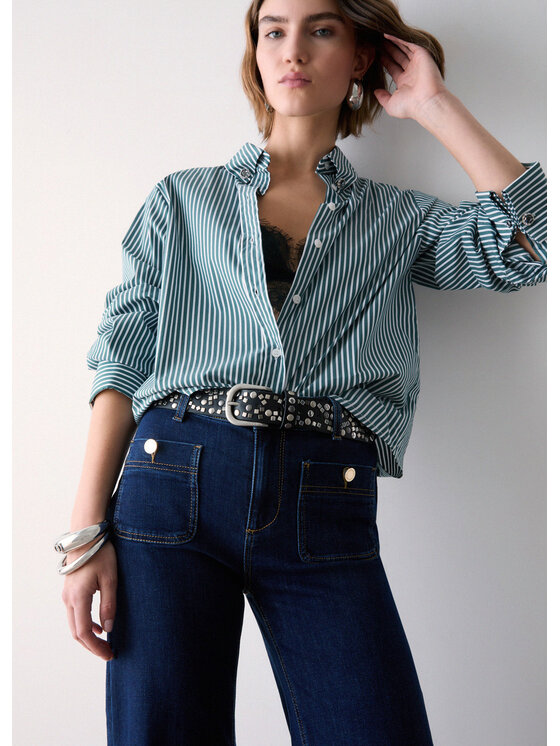 Liu Jo Liu Jo Camicia CF6195T796A03D50 Verde Regular Fit