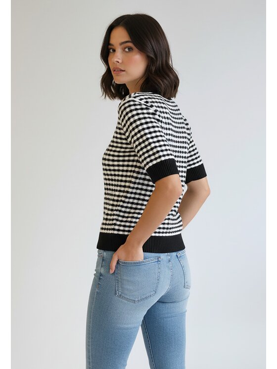 FIGL FIGL Svetr M1266 Černá Regular Fit