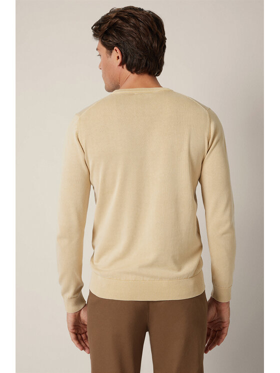 Lancerto Lancerto Sweter Gustan SW073225000072 Beżowy Regular Fit