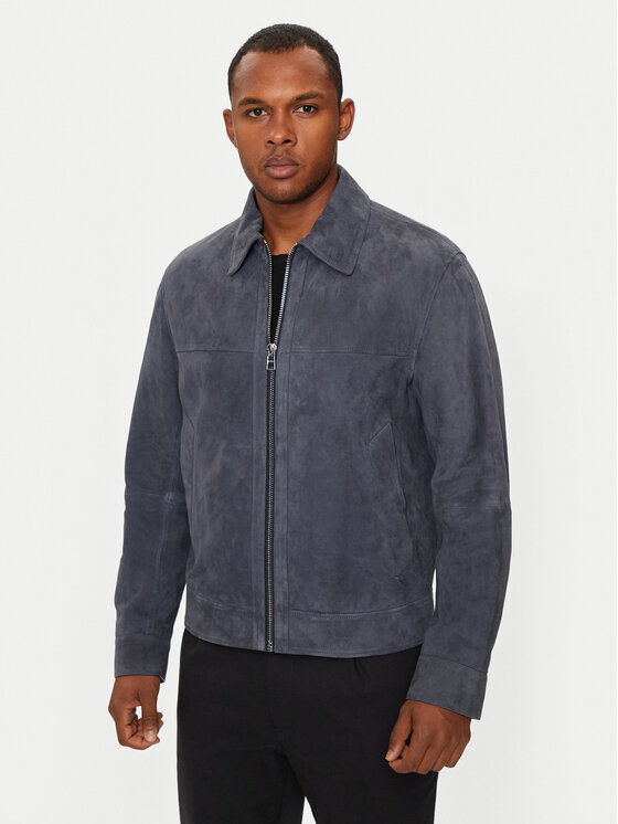 BOSS Boss Кожено яке Malbano4 50510178 Тъмносин Regular Fit