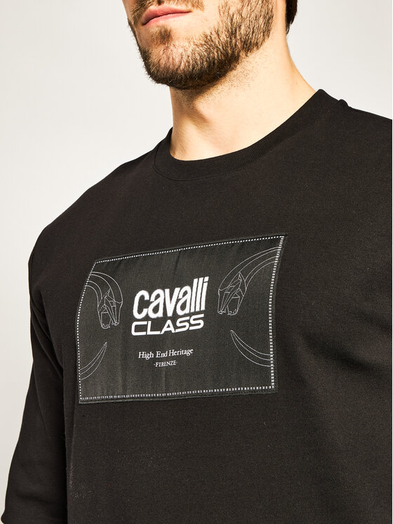 Cavalli Class Cavalli Class Суитшърт B7JVB746 Черен Regular Fit