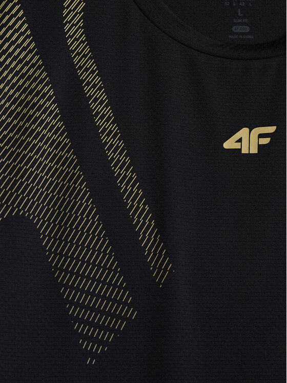 4F 4F Koszulka techniczna GOLDEN WARRIOR Czarny Regular Fit