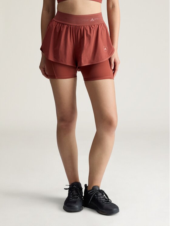 adidas by Stella McCartney adidas by Stella McCartney Szorty sportowe 152545 Czerwony Fitted Fit