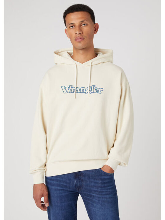 Wrangler Bluza GRAPHIC HOODIE Be owy Regular Fit Modivo.pl
