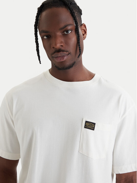 RVCA RVCA T-särk Americana Pocket EVYZT00127 Valge Relaxed Fit