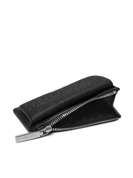 Calvin Klein Calvin Klein Θήκη πιστωτικών καρτών Ck Must Aop Cc Holder W Zip LV04F1036G Μαύρο