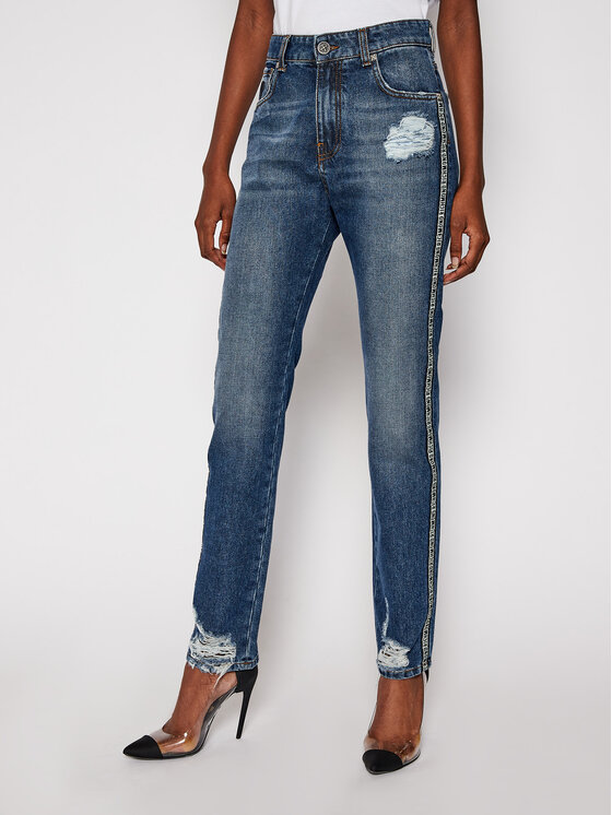 John Richmond Jeans hlače Dagim RWA20226JE Mornarsko modra Straight Fit
