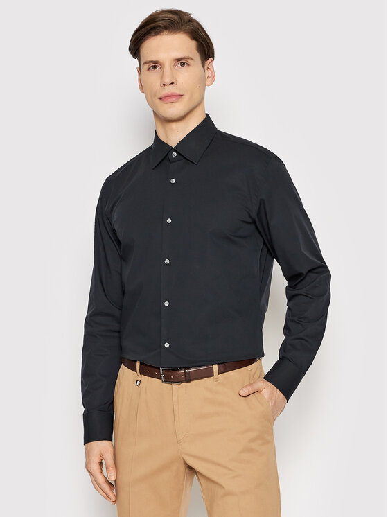 Camicia H-Hank-Kent-C1-214 50469345 Nero Slim Fit