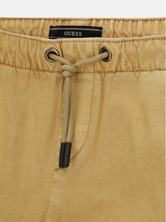 Guess Kids Guess Kids Kalhoty z materiálu 182426 Béžová Regular Fit