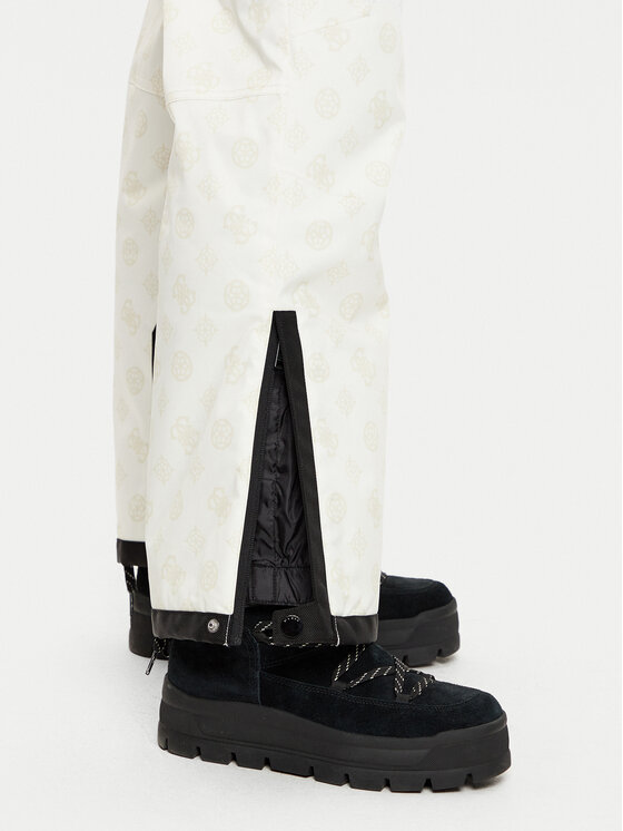 Guess Guess Spodnie narciarskie W4PB60 WH0K0 Écru Regular Fit