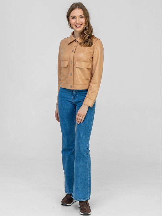 Perso Perso Kurtka przejściowa BLE262676F Beżowy Regular Fit