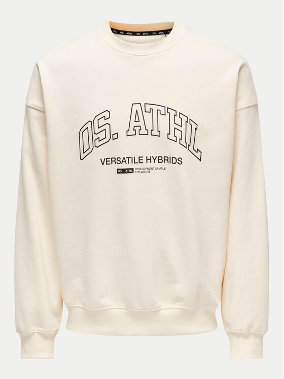 Only & Sons Only & Sons Felpa Alta 22030885 Écru Oversize