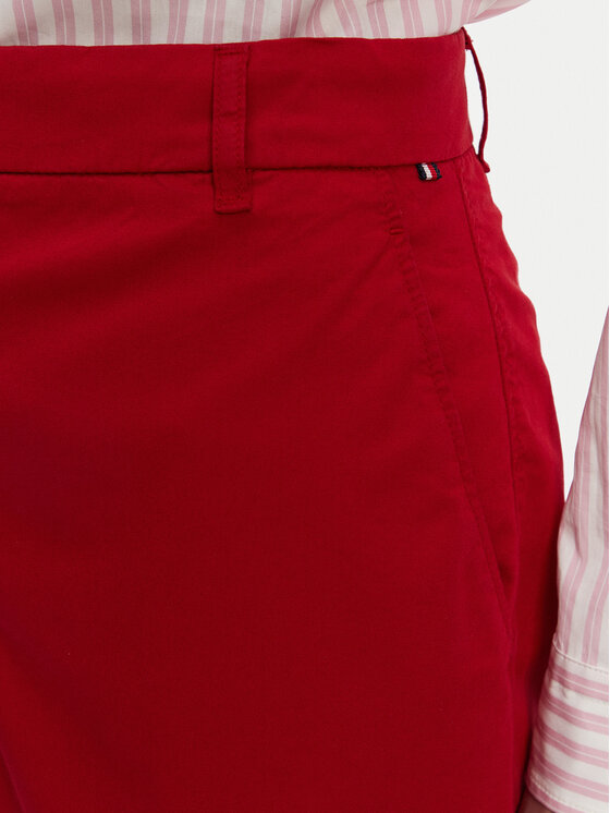 Tommy Hilfiger Tommy Hilfiger Bavlnené šortky WW0WW42457 Červená Regular Fit