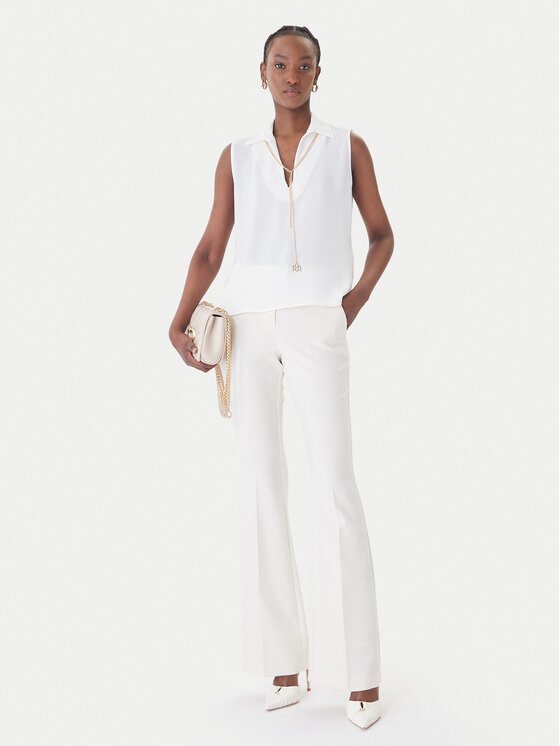 Rinascimento Rinascimento Särkpluus CFC0127446003 Valge Regular Fit