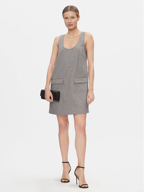 Vila Vila Kleid für den Alltag 14091442 Grau Regular Fit