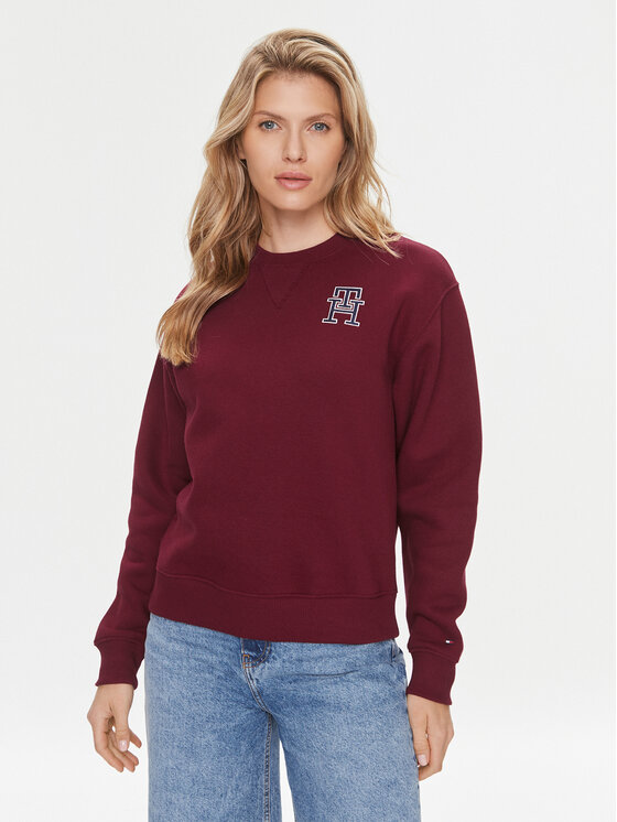 Maroon tommy hilfiger sweatshirt new arrivals