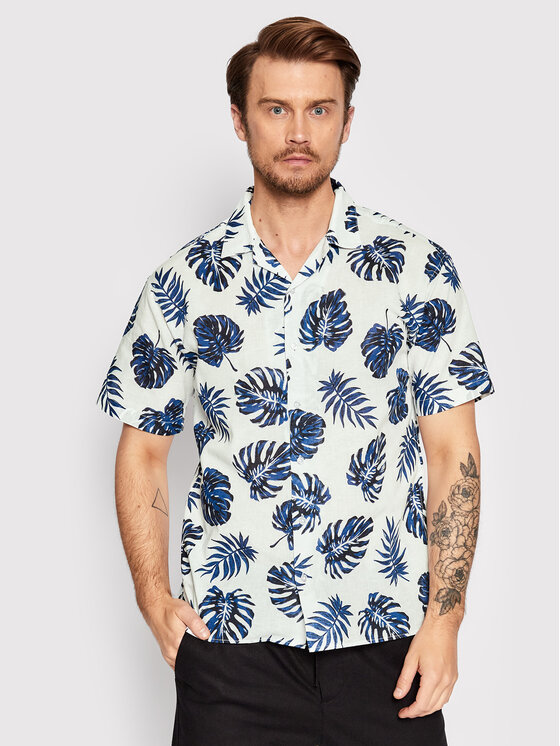 Camicia Summer 12208796 Bianco Relaxed Fit