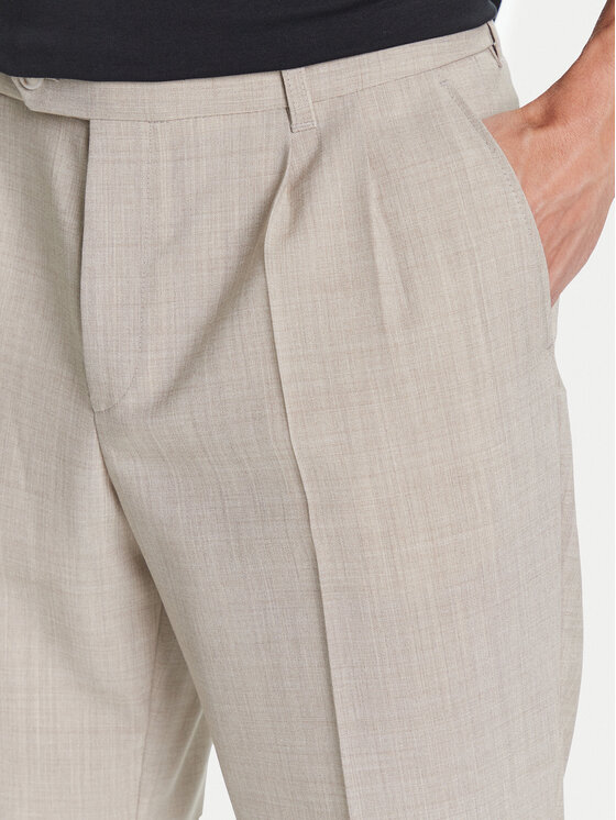 BOSS BOSS Szövet nadrág C-Perin-DPL 50545822 Bézs Tapered Fit
