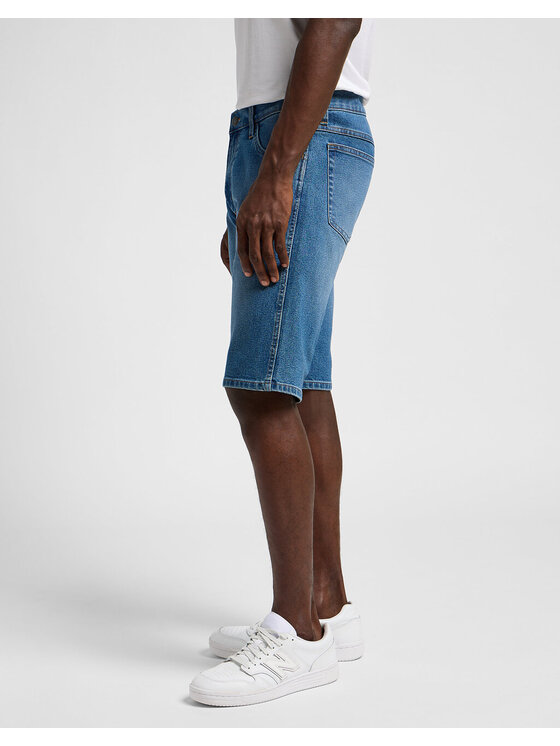Wrangler Wrangler Szorty materiałowe RUSTLER SHORT Niebieski Straight Fit