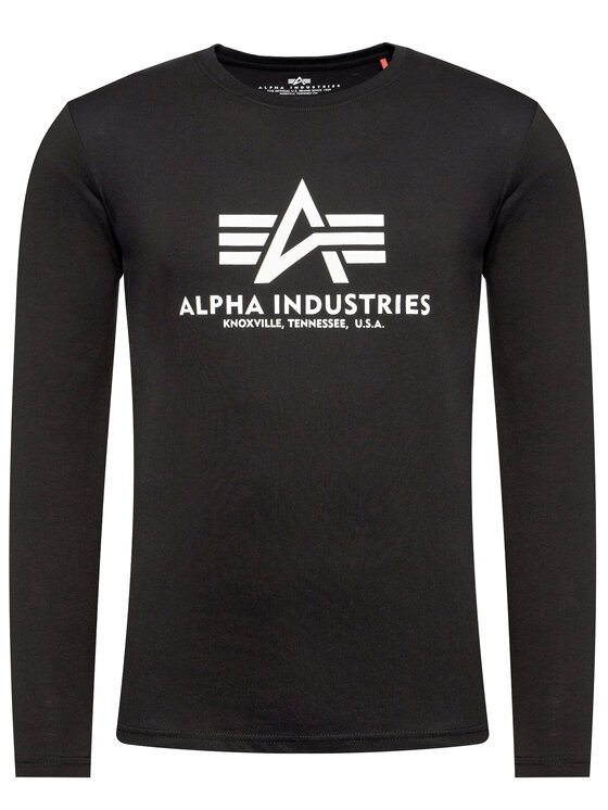 Alpha Industries Alpha Industries Longsleeve Basic T-Ls 100510 Czarny Standard Fit