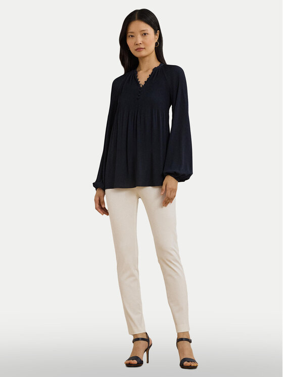 LAUREN RALPH LAUREN LAUREN RALPH LAUREN Hlače iz tkanine 200631310013 Bela Slim Fit