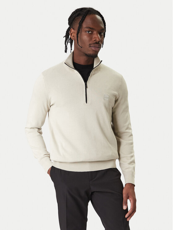BOSS BOSS Pullover Kanobix 50527585 Beige Regular Fit