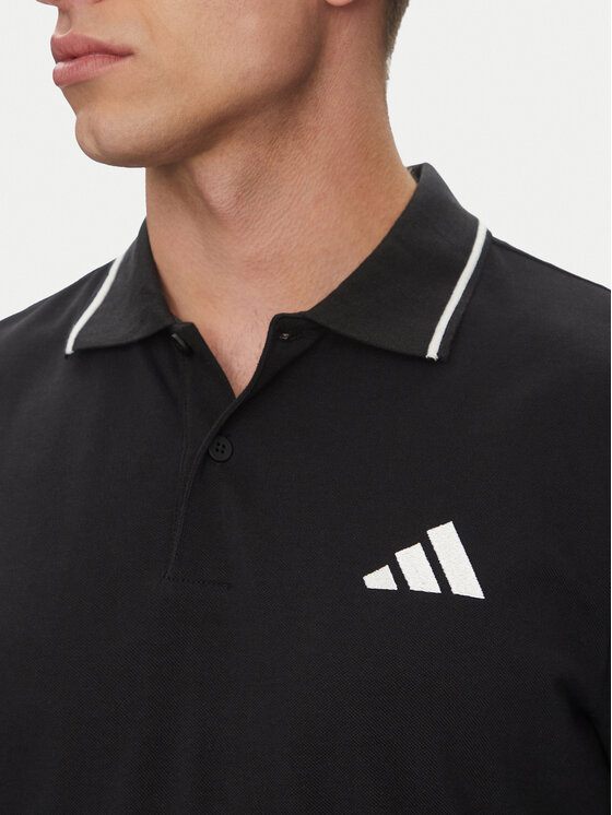 adidas adidas Polo marškinėliai Essentials Small Logo JE9023 Juoda Regular Fit