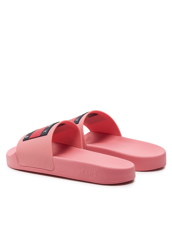 Tommy Jeans Tommy Jeans Παντόφλες Tommy Jeans Flag Pool Slide Ess EN0EN02115 Ροζ