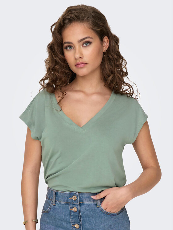 ONLY ONLY Majica Free 15287041 Zelena Regular Fit