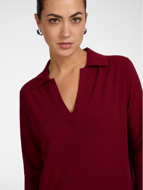 Elena Mirò Elena Mirò Sukienka codzienna 7601Z000133N036 Bordowy Regular Fit