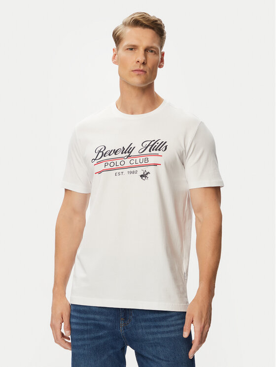 Beverly Hills Polo Club Tricou P-SS26M-TS1302 Alb Regular Fit