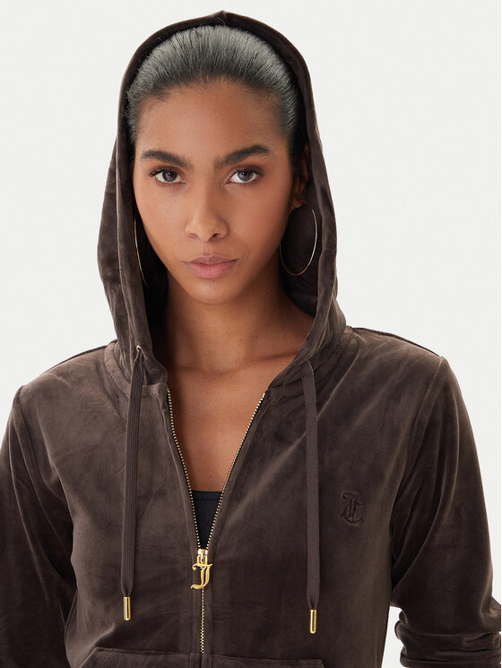 Juicy Couture Juicy Couture Суитшърт Robertson JCAP176G Кафяв Slim Fit