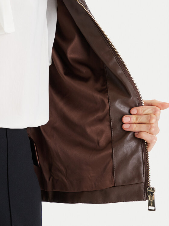 Guess Guess Куртка зі штучної шкіри W6RL52 WL850 Коричневий Regular Fit