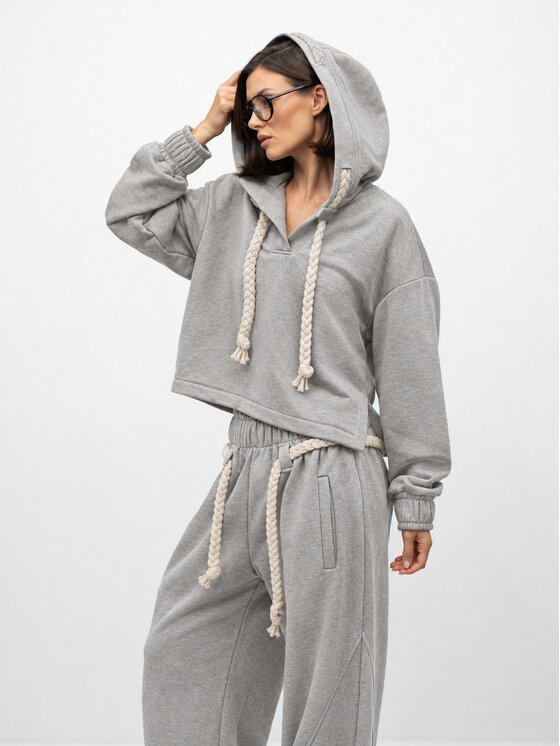 MANDRAGORA MANDRAGORA Bluza Sento Szary Standard Fit