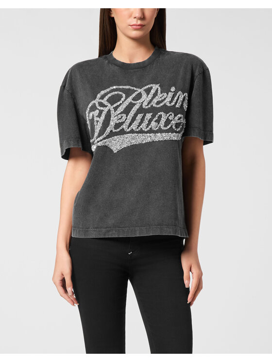 PHILIPP PLEIN PHILIPP PLEIN T-Shirt 26519 Czarny Over Fit
