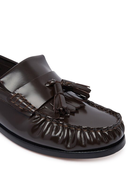Tommy Hilfiger Tommy Hilfiger Loafersy Tassel Abrasivato FW0FW09460 Tmavě hnědá