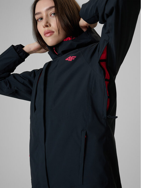 4F 4F Kurtka wielofunkcyjna TREKKING Czarny Regular Fit
