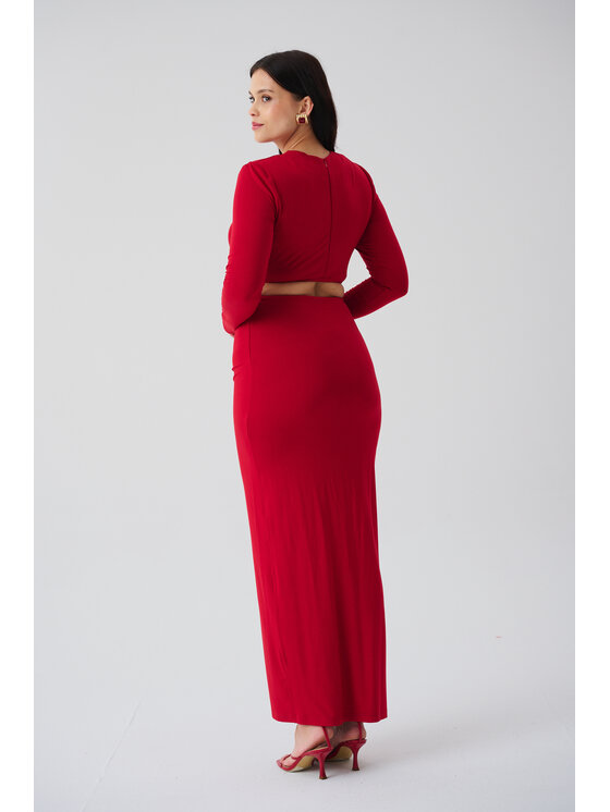 ROSE AVENUE ROSE AVENUE Sukienka elegancka SUKIENKA LUCIA Czerwony Regular Fit