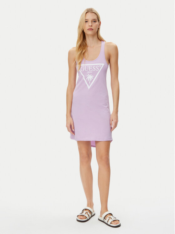 Guess Guess Rochie de zi E3GP03 JA914 Violet Regular Fit