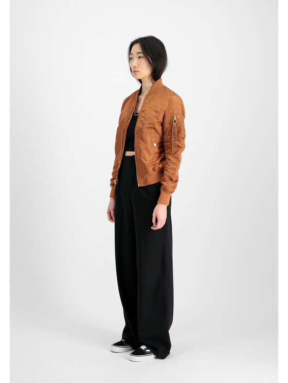 Alpha Industries Alpha Industries Kurtka bomber MA-1 VF Light Bomber Jacket Women Brązowy Slim Fit