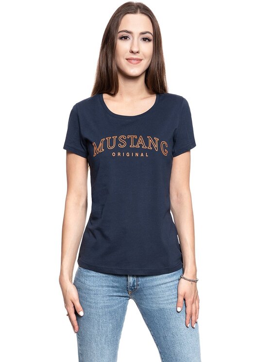 Mustang Mustang T-shirt ALEXIA C PRINT Blu Slim Fit
