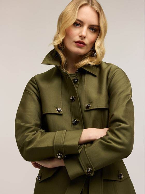 Motivi Motivi Cappotto invernale 0022Q000655N035 Verde Regular Fit