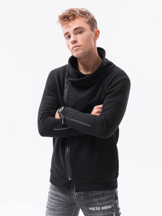 Ombre Ombre Mikina B1362 Černá Regular Fit